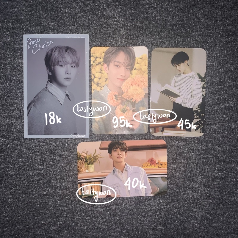 seventeen seunghwan dk dokyeom hoshi joshua your choice photocard md mecima one side