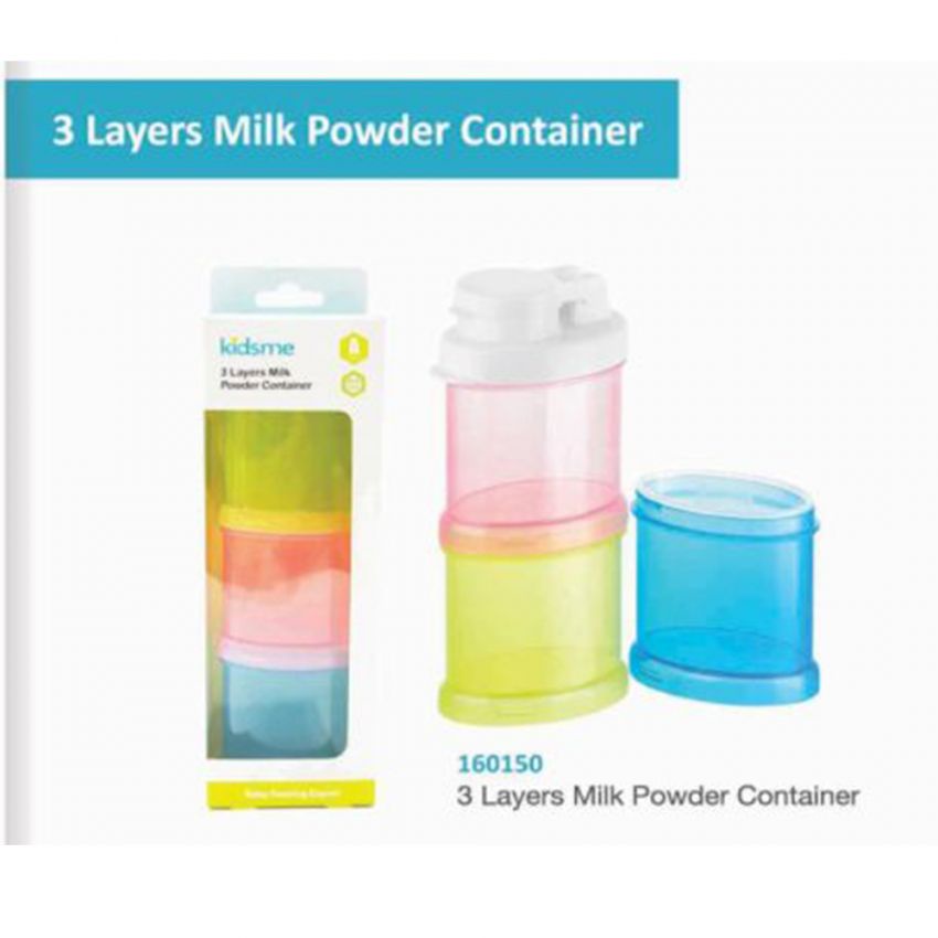 KIDSME Milk Powder Container 3 Layer Milk Powder Dispenser Tempat Susu Bubuk Tempat MPASI Snack Bayi