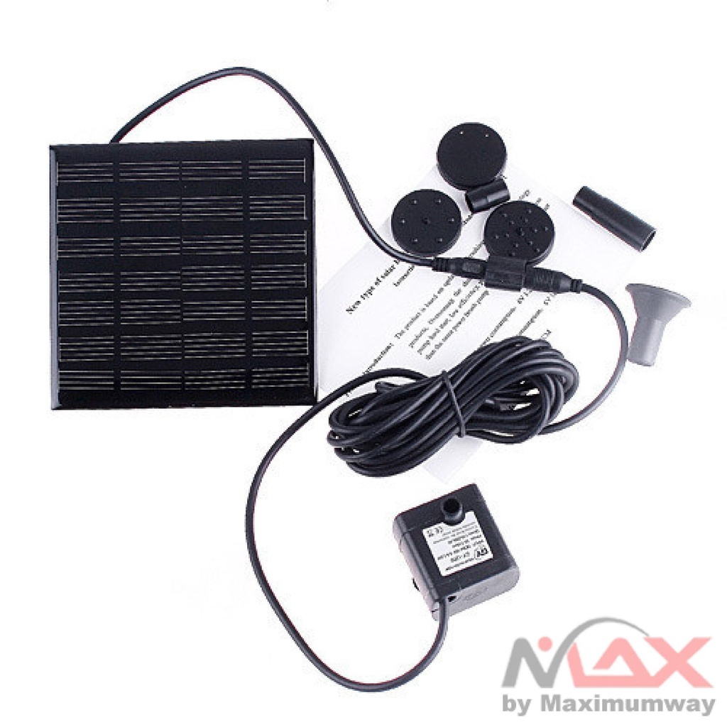 Air Mancur Kolam Tenaga matahari surya Solar panel 7V 1.12W 150L/h - GY-D-001 Warna Hitam