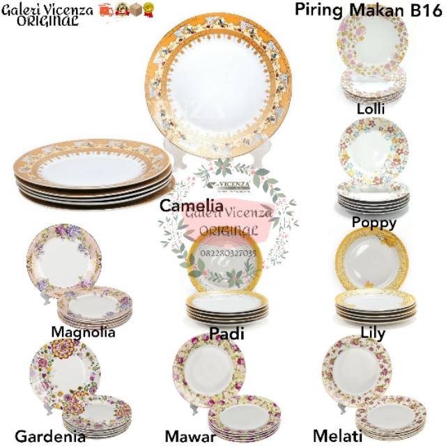 [VICENZA-ORI] Piring Makan B16 1 Lusin