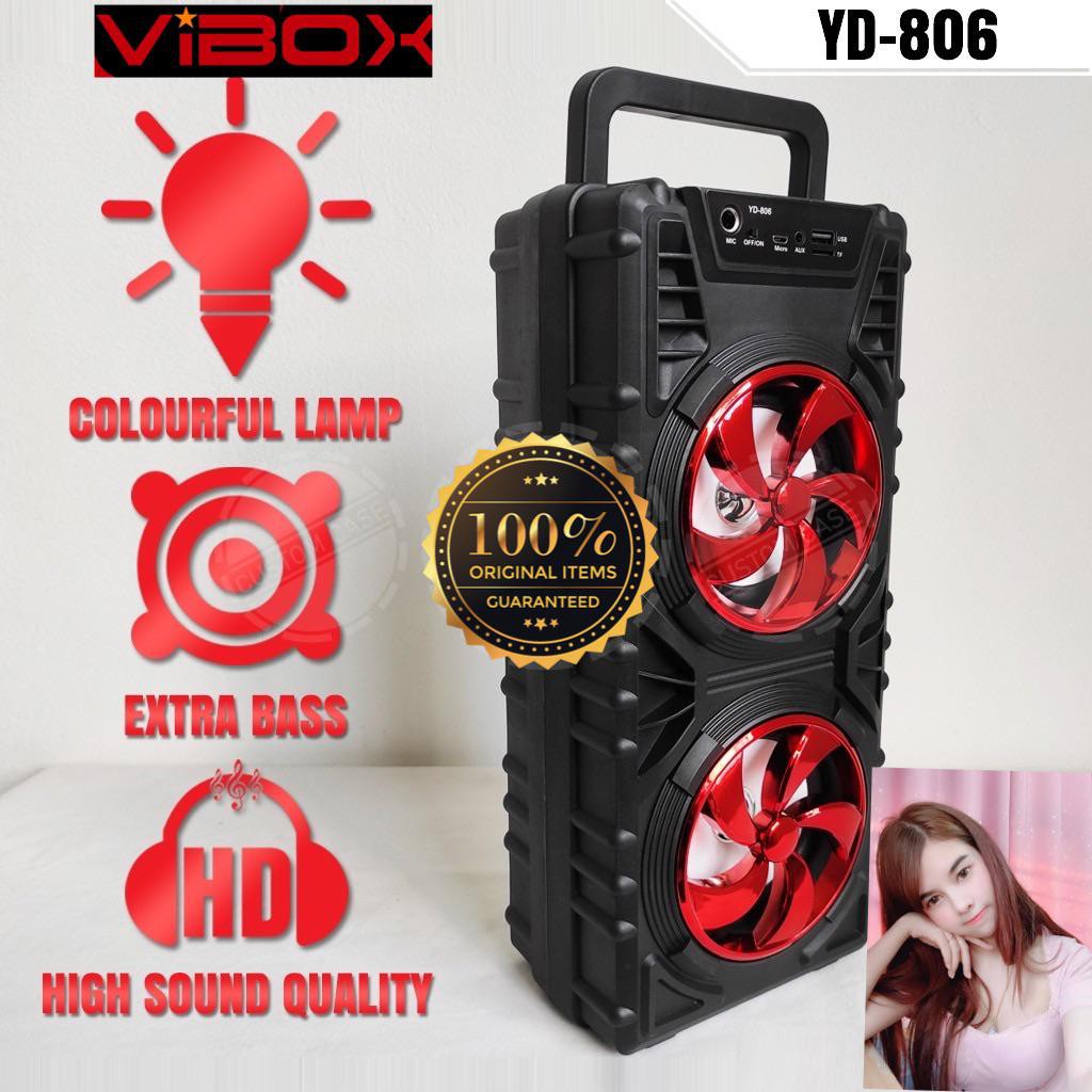 speaker bluetooth YD-806 &amp; YD-809 FREE MIC speaker aktif portabel termurah big bass bonus mic