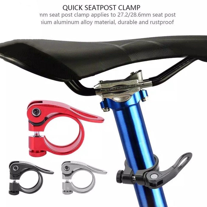 Bisa COD Clamp Penjepit Saddle Jok Sepeda Quick Release 28.6mm Suit for 25.4mm Pipe - Multi-Color