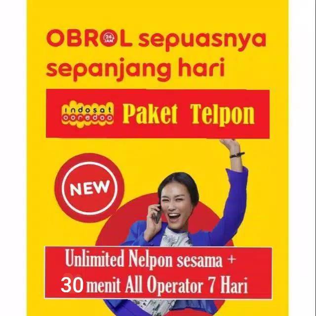 PAKET TELPON KUOTA TELPON TELEPON NELPON NELEPON INDOSAT OOREDO IM3 MENTARI UNLIMITED SESAMA 7 HARI