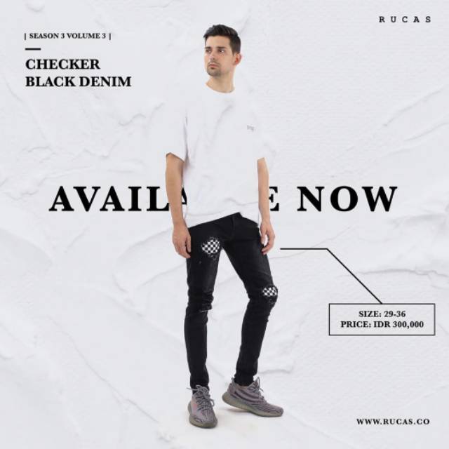 Checker Black Denim Rucas.co