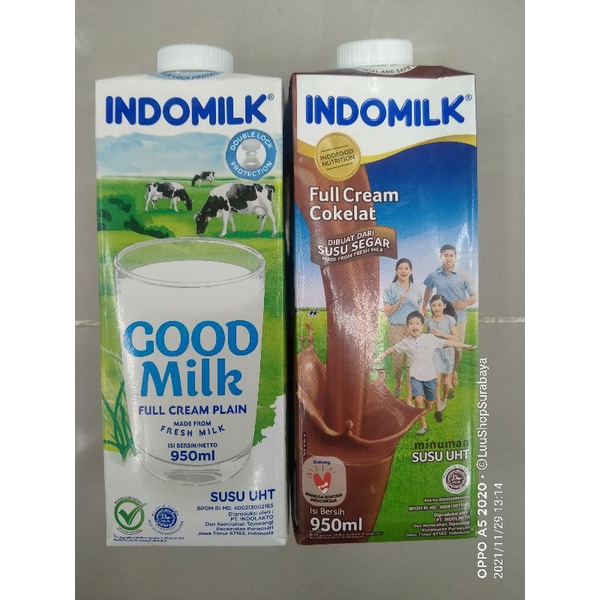 

Indomilk Susu Cair UHT Siap Minum Full Cream/Cokelat Kotak 950ml