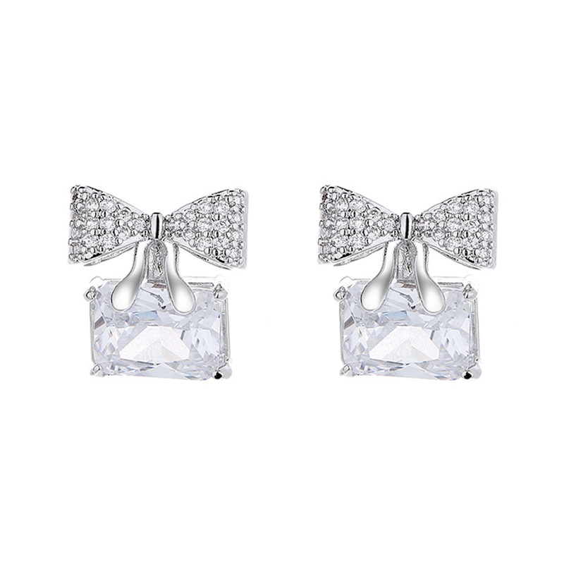 Anting Stud 925 Sterling Silver Hypoallergenic Bentuk Pita Untuk Wanita