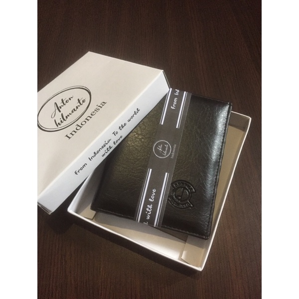 [[anton hilmanto]] dompet pria mahmud standar embos #dompet #dompetpria #dompetlokal #dompetpria-Lipat buku hitam+box