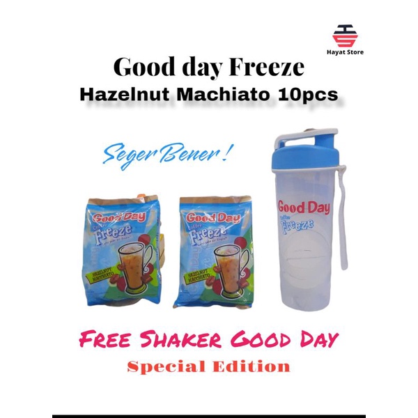 Kopi Good Day Freeze Hazelnut Machiato Free Shaker Spesial Edition