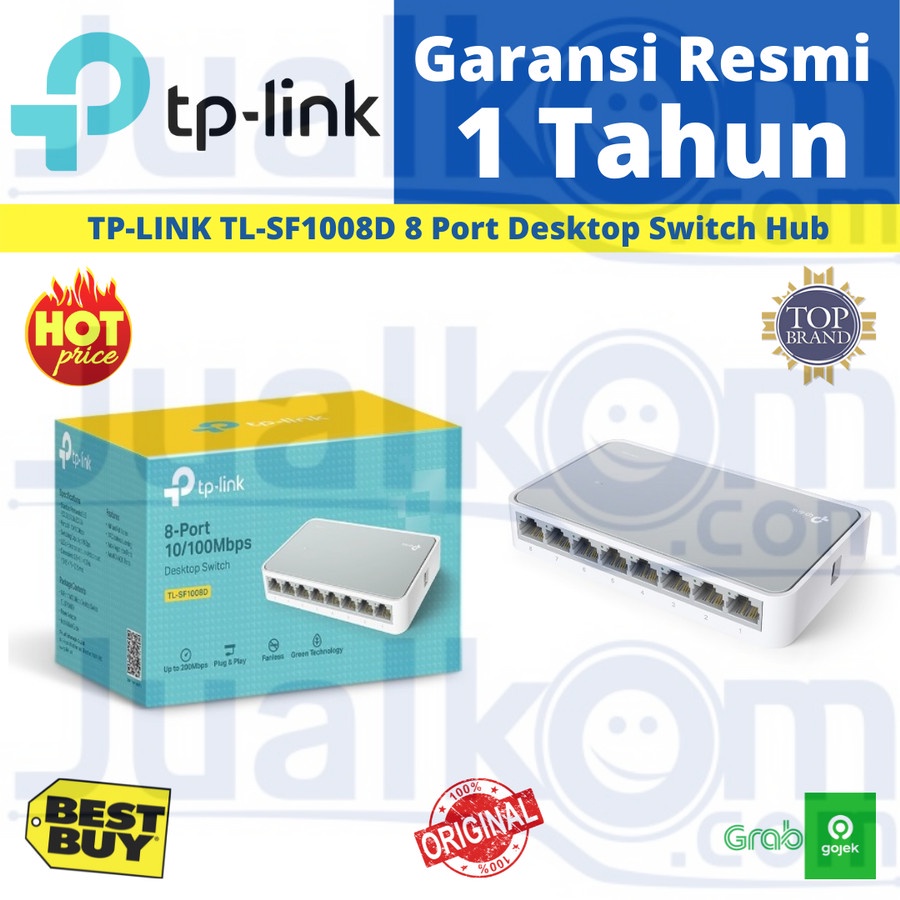 TP-LINK TL-SF1008D TPLink 8 Port 10/100Mbps Switch Hub