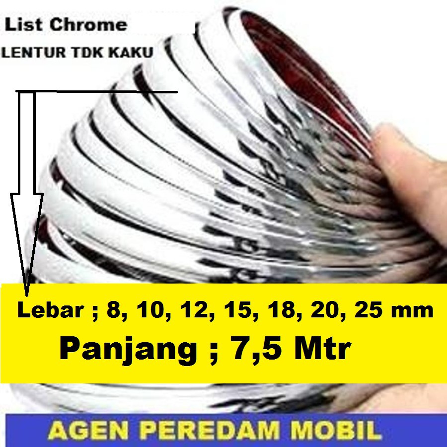 Harga Termurah List Chrome Mobil Panjang 7,5 Mtr