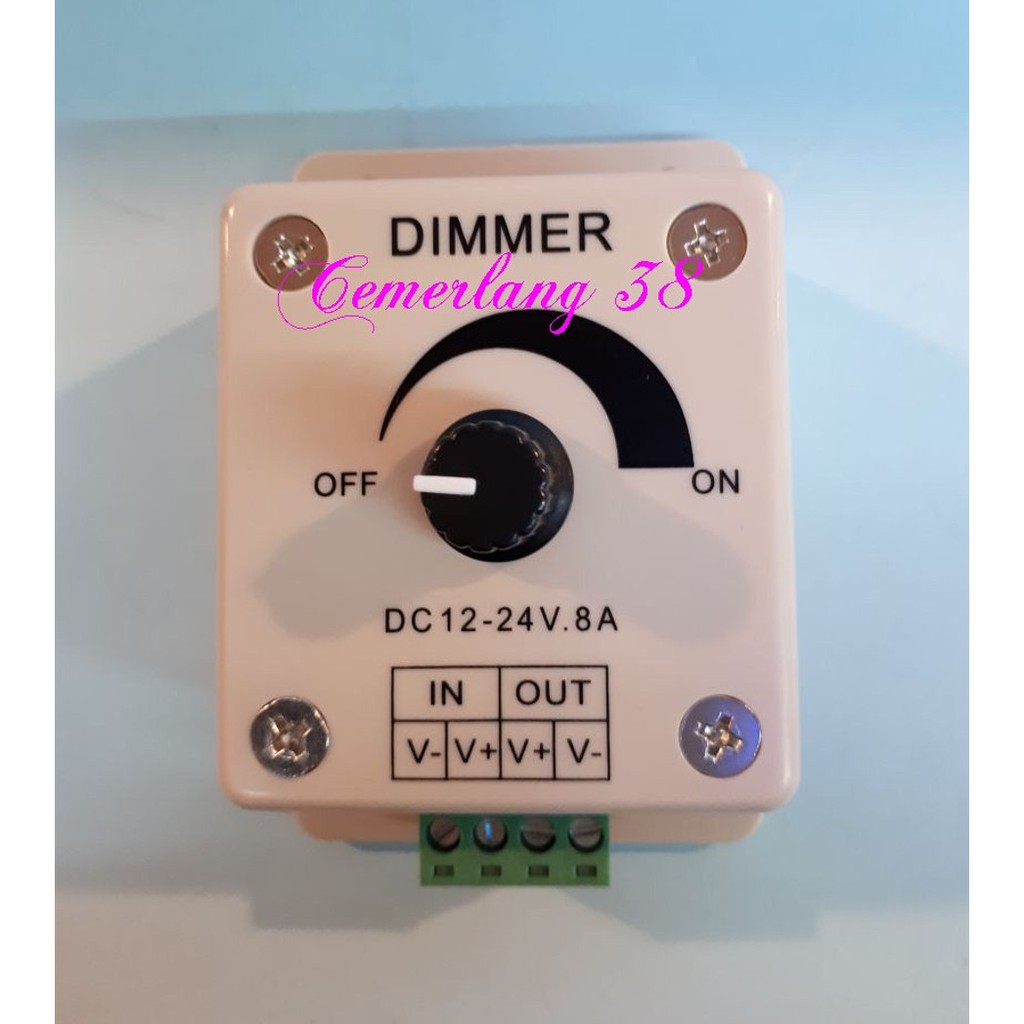 Dimmer LED DC 12V - 24V 8A Light Dimmer Switch Adjustable Brightness Control Single Color LED Strip