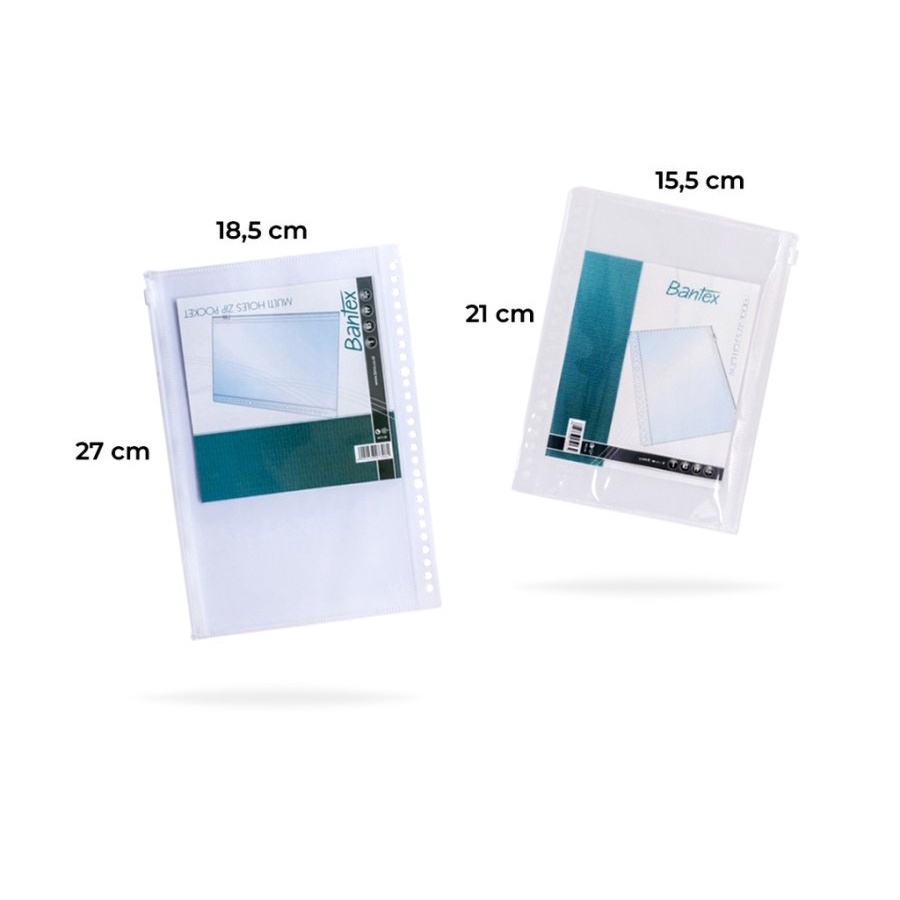 Bantex Zipper Pocket Binder A5 B5 - Ziplock Pocket Bantex A5 - Ziplock Pocket Bantex B5