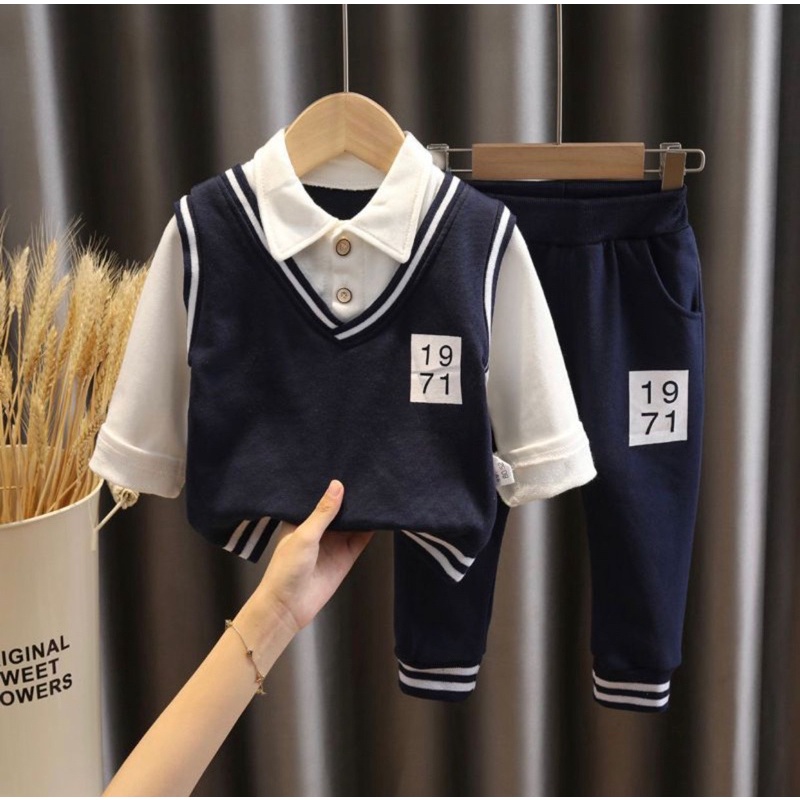 PROMO-NEW SETELAN SWEATER KERAH BAYI ANAK MOTIF SCHOOL KENZIE USIA 6 BULAN-5 TAHUN BAHAN BABYTERRY LEMBUT TERBARU TERMURAH TRENDY/ SETELAN SWEATER KERAH BAYI ANAK LAKI-LAKI/ SETELAN SWEATER KERAH BAYI ANAK COWOK/ SETELAN SWEATER KERAH BAYI ANAK PEREMPUAN