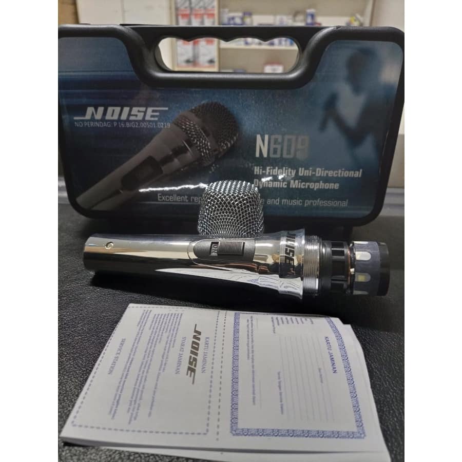 MICROPHONE KABEL STAINLESS STELL NOISE N609 MICROPHONE PROFESIONAL HIGH QUALITY