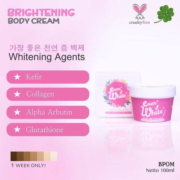 

Promo Krim Pemutih Pencerah Kulit Badan Tubuh Ever White Everwhite Instant Brightening Body