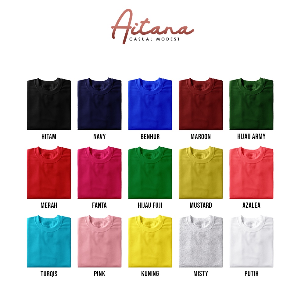 Aitana - Baju Kaos Koko Muslim Goldbar Untuk Bayi Anak Remaja Dewasa Big Size Bahan Combed 30s