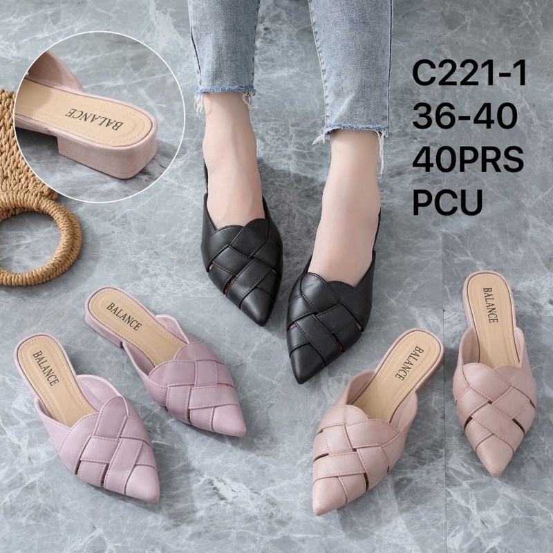 SEPATU SANDAL JELLY WANITA MULES SLOP ROSE EMPUK KEKINIAN