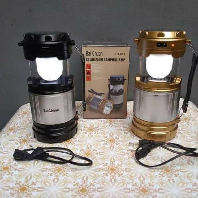 LENTERA Camping Lampu Tenda LAMPU EMERGENCY CHARGER dan baterai