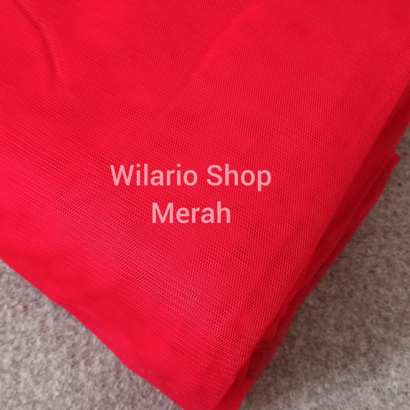 KAIN TILE HALUS LEMBUT | KAIN TULE | KAIN TULLE | KAIN TILLE | SOFT TILE | SOFT TULLE-Merah