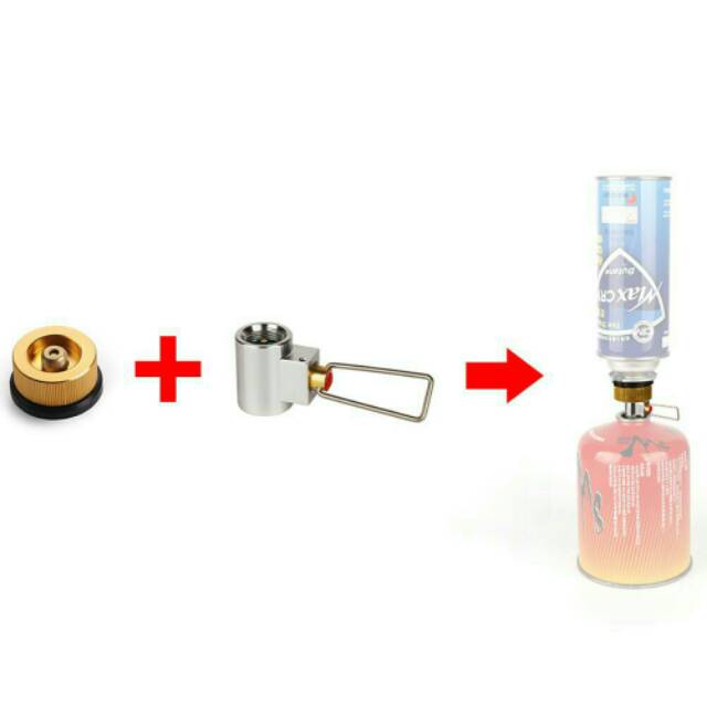 Adaptor gas refill shifter lindal valve canister adapter konektor convertor camping stove