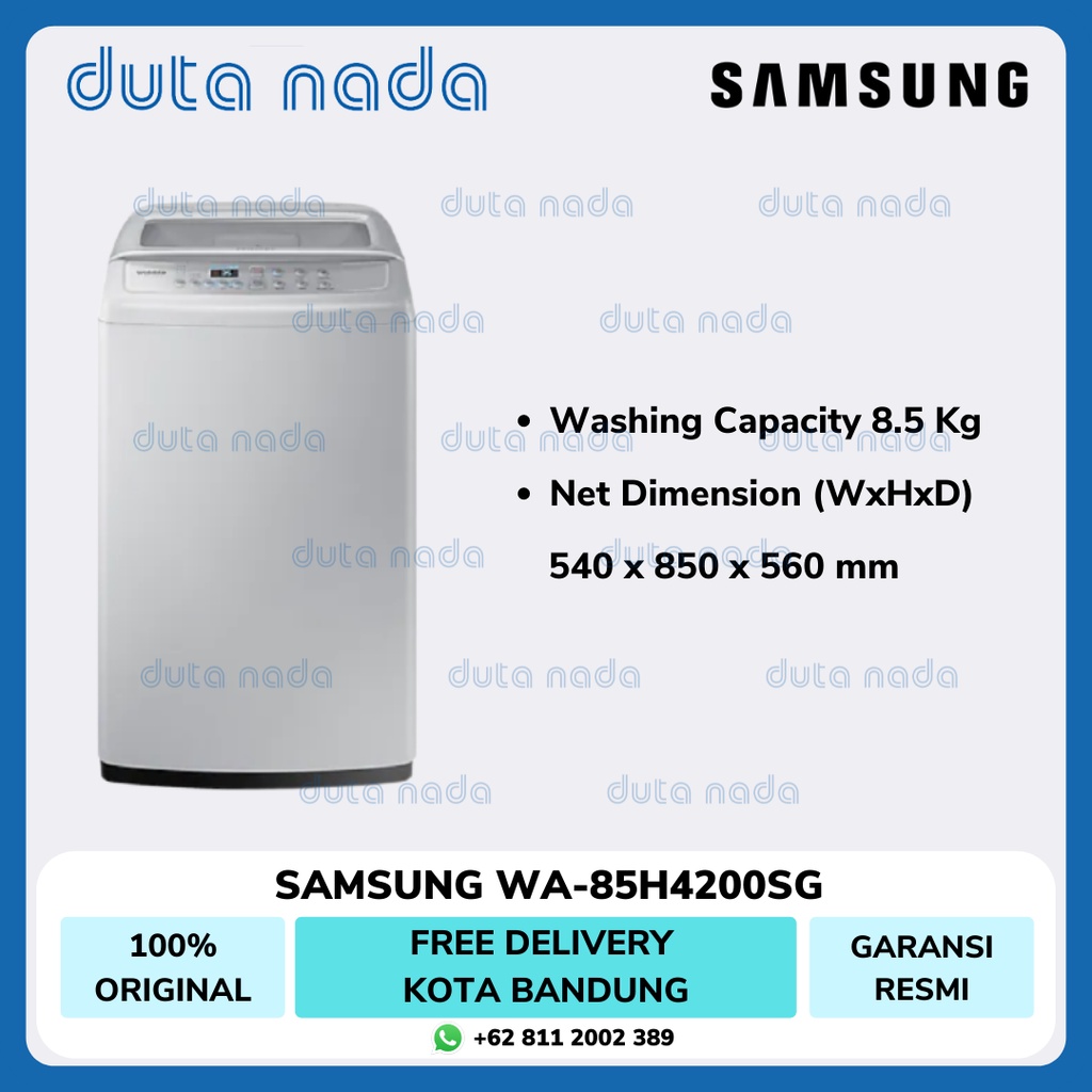 SAMSUNG Mesin Cuci 1 Tabung Top Loading 8,5Kg WA-85H4200SG