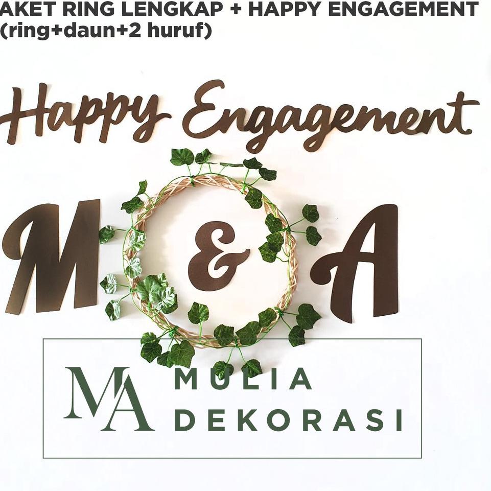 ✸ Ring Rotan Lingkaran Dekorasi Backdrop Lamaran Nikahan + Inisial Huruf - Ring Lengkap ➦