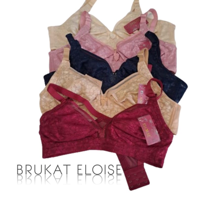 BRA BRUKAT TAMPA BUSA ELOISE CUP B KAIT 3 SIZE 36/44 BAHAN HALUS SANGAT NYAMAN DI PAKAI WARNA CANTIK