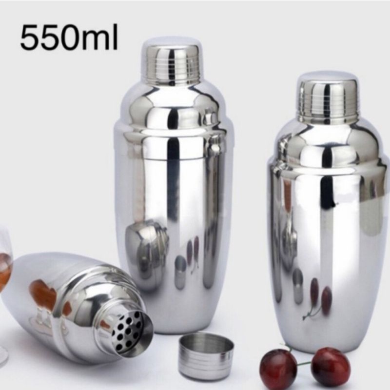 subron shaker cocktail stainless steel/pengocok minuman 550ml stainless