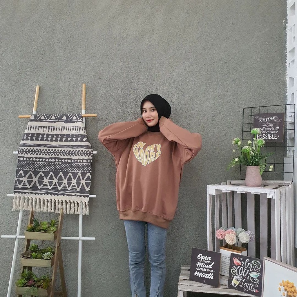 Nara Grosir - In My Mood XXL Sweater l Fashion Pria dan Wanita