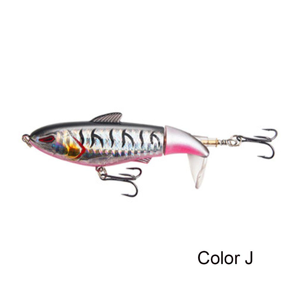 Top Fishing Lure Artificial Rotating Tail 2segment Topwater VMC Hooks