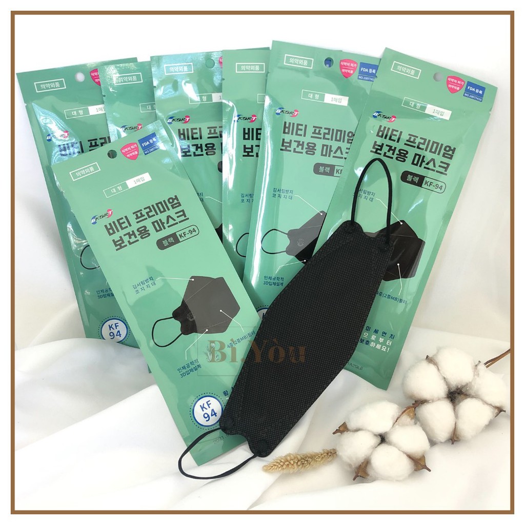 [Ready Stock] Masker KF94 BTKOR Ori Mask Made in Korea warna hitam