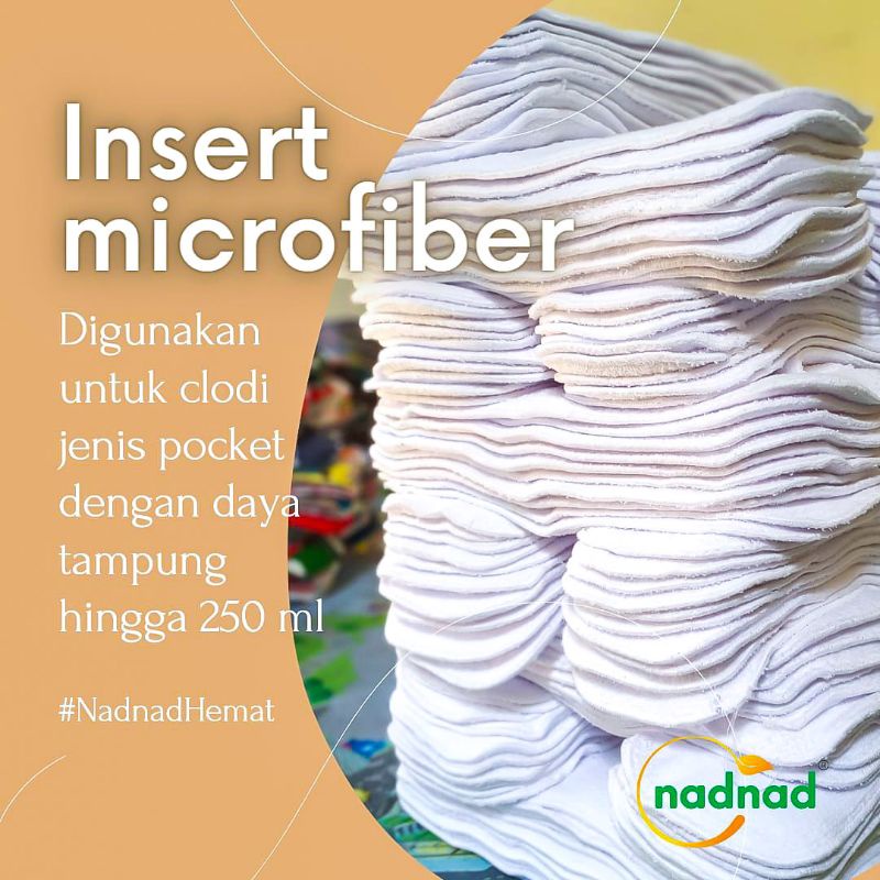 Insert Clodi Microfiber Nadnad Penyerap Pipis Popok Kain Bayi