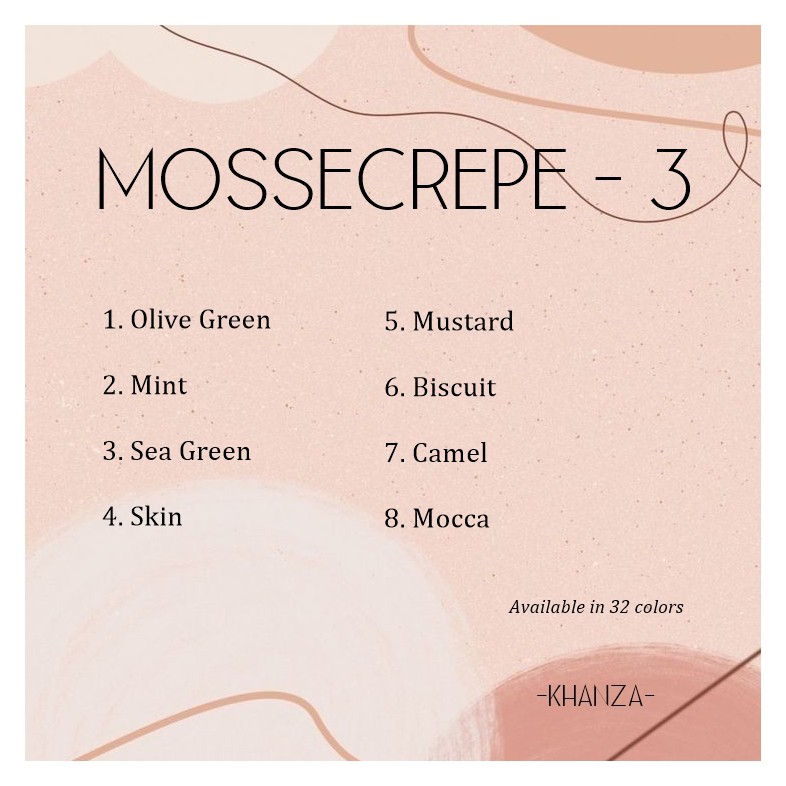 PART 3 - KAIN MOSSECREPE / MOSSCREPE MURAH BAHAN TUNIK GAMIS ATASAN WANITA