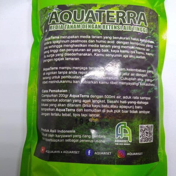 Aquaterra Aqua Terra Media Tanam Pupuk Paludarium Terrarium Terarium