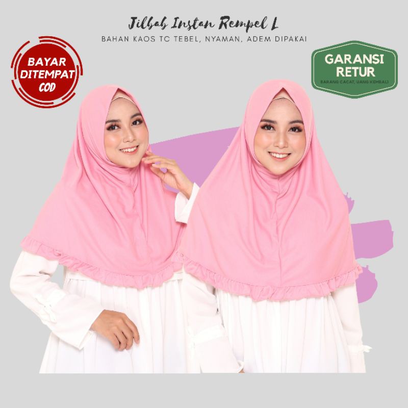 Jilbab Instan REMPEL L hijab khimar instan syar'i-1