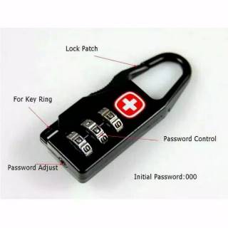 GEMBOK KODE SWISS PASSWORD CODE X999 / KUNCI TAS KOPER BAG