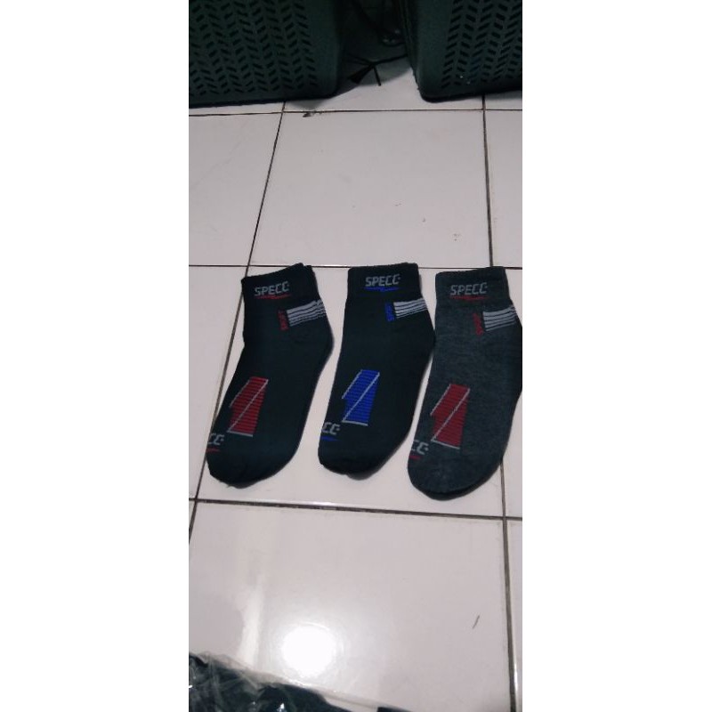 3 pasang / kaos kaki sport SPECC olahraga pria &amp; wanita dewasa gambar real pick peking rapih