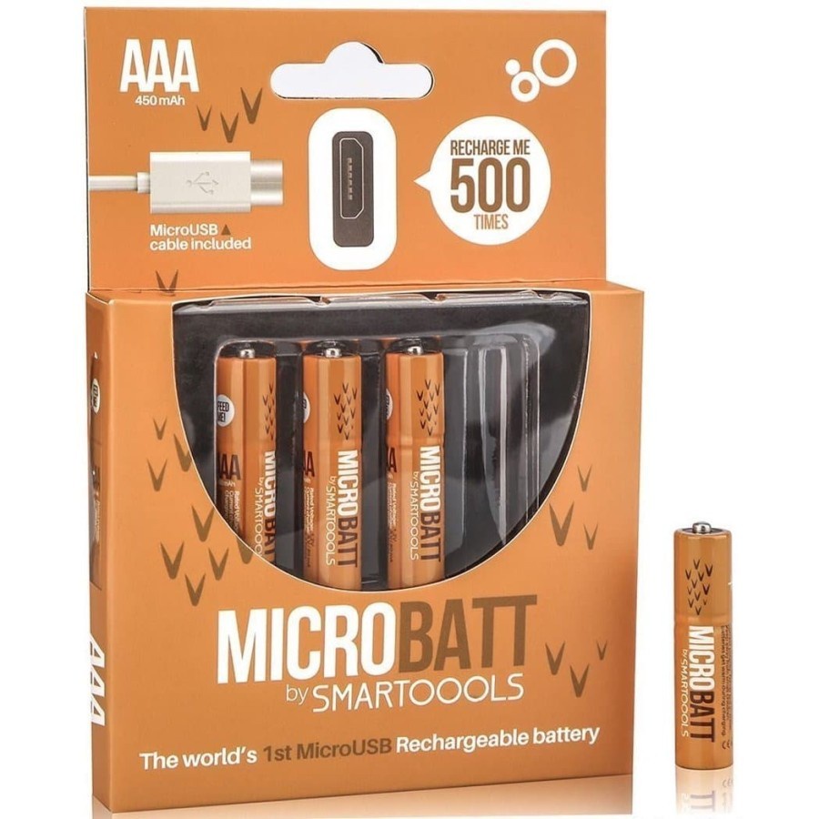 Barangunik2021- Baterai Cas AAA Micro USB 450mAh 4 Pcs Recharge Battery MICROBATT A3