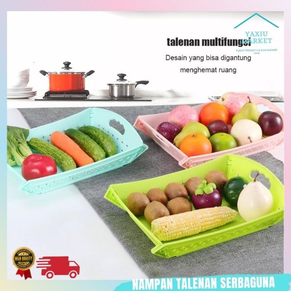 Talenan Nampan Plastik Lipat - Talenan Keranjang Nampan Serbaguna