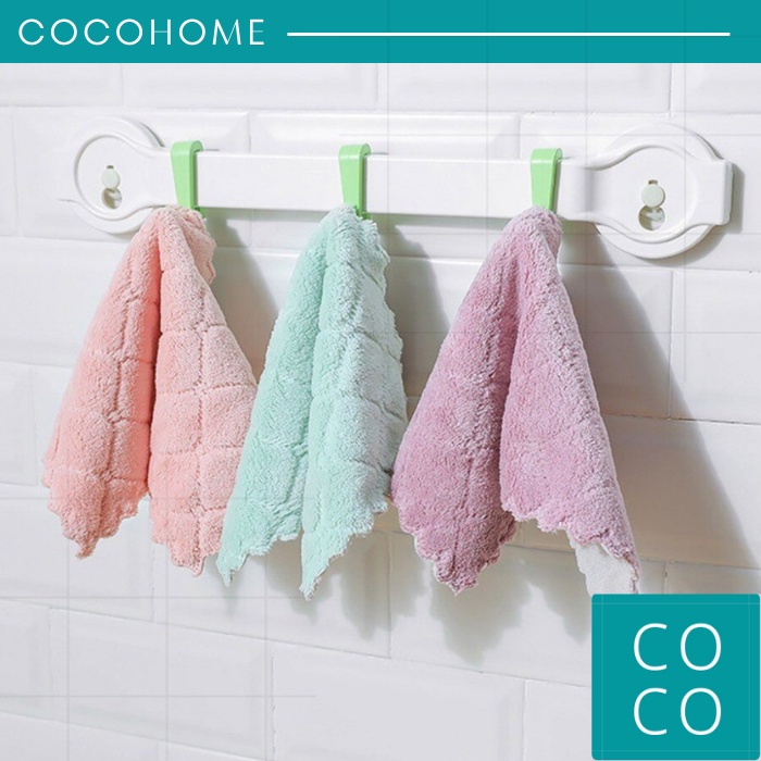 Kain Lap Dapur Anti Minyak Cuci Piring Microfiber Coral Fleece