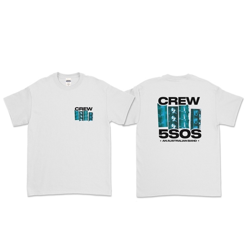 5 SECOND OF SUMMER 5 SOS - CREW (DEPAN BELAKANG) T-SHIRT