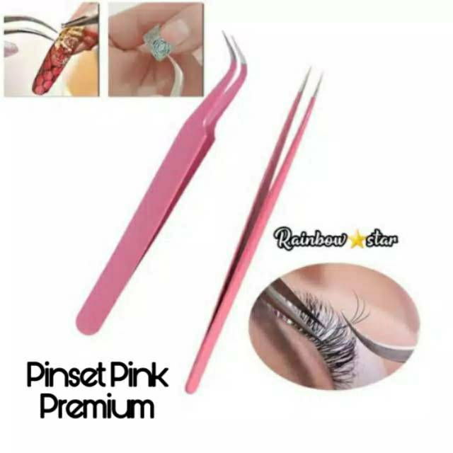 Pinset Warna Premium / Pinset Ekstensi Bulu Mata  / Tweezer Eyelash Extension