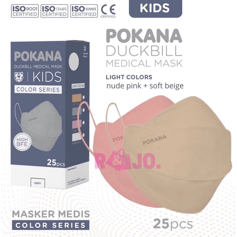 Pokana Duckbill Kids Earloop 4ply Medical Mask