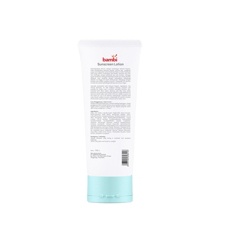 Bambi Sunscreen Lotion 100ml / Lotion Sunscreen