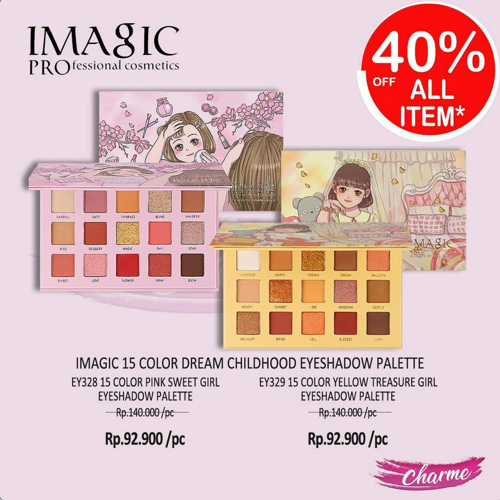 (READY) IMAGIC 15 Color Eyeshadow Palette Pink Sweet/Treasure Girl EY 328 329 330