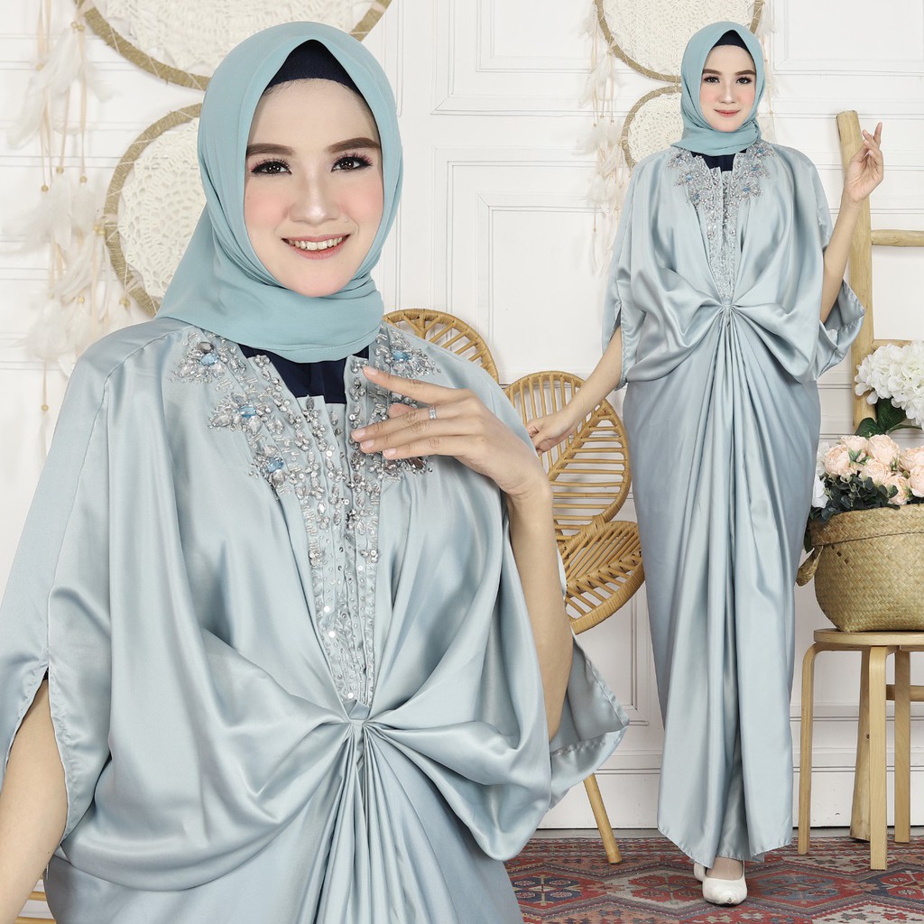 HOPYLOVY - Kaftan Wanita Muslim Bahan Velvet Renata