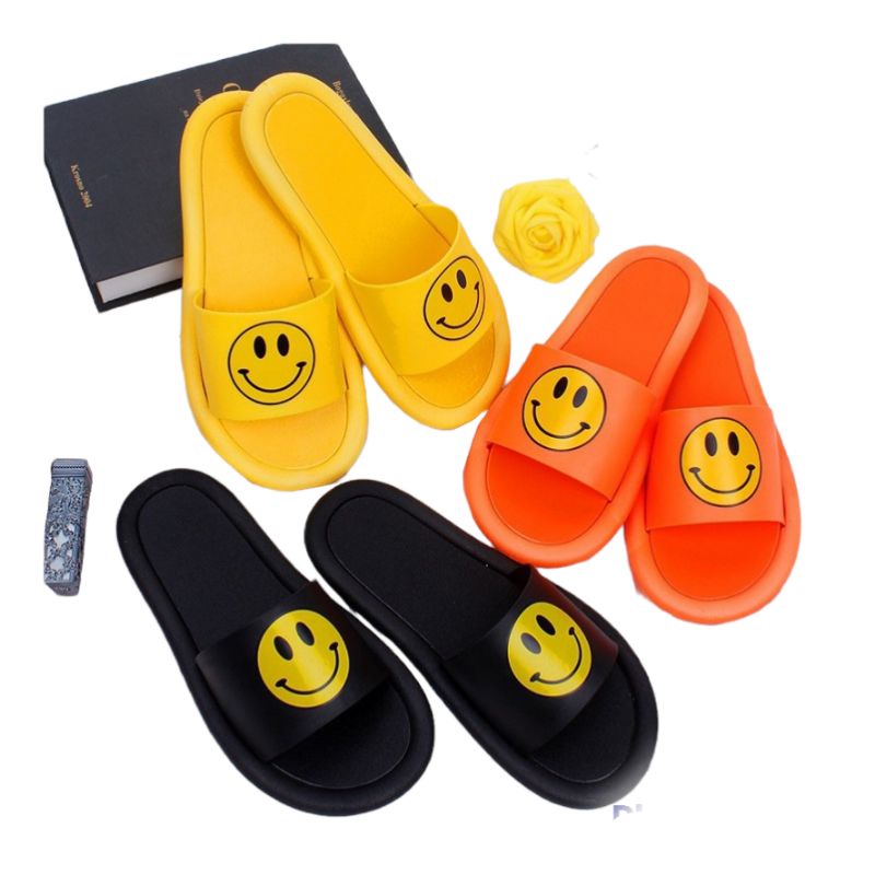 SANDAL SLOP WANITA MOTIF SMILE TERBARU