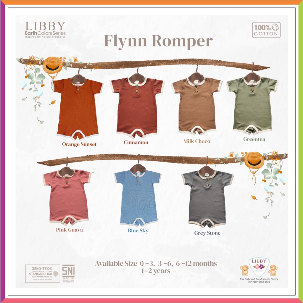 ❤ Fashionbabies ❤ [ TERBARU ] LIBBY EARTH COLOR SERIES | FLYNN ROMPER  | LIBBY JUMPER PENDEK NEW SERIES