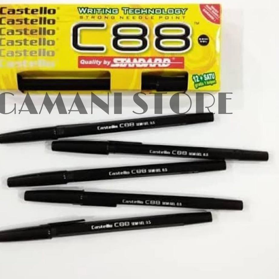 

TRXAa1A9--GAMANI STORE - Standard Castello C88 Pulpen Semi Gel 0.5 - Hitam