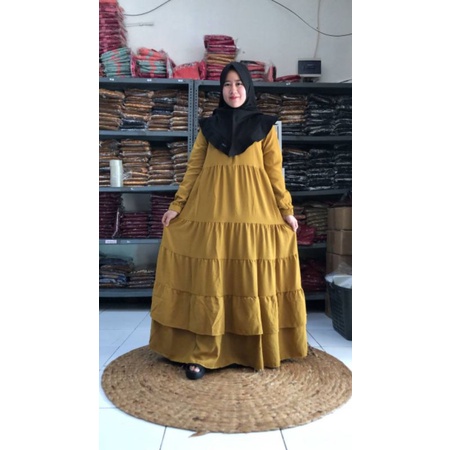 Aida Dress Bahan Lady Zara By Elka Label / Gamis Polos / Gamis Busui / Gamis Syar'i / Aida Dress By 
